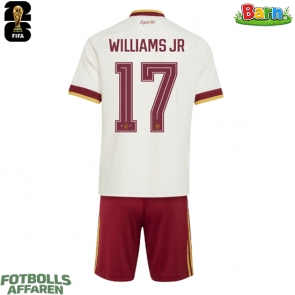 Spanien Nico Williams #17 Bortaställ Barn VM 2026 Kortärmad (+ Korta byxor)